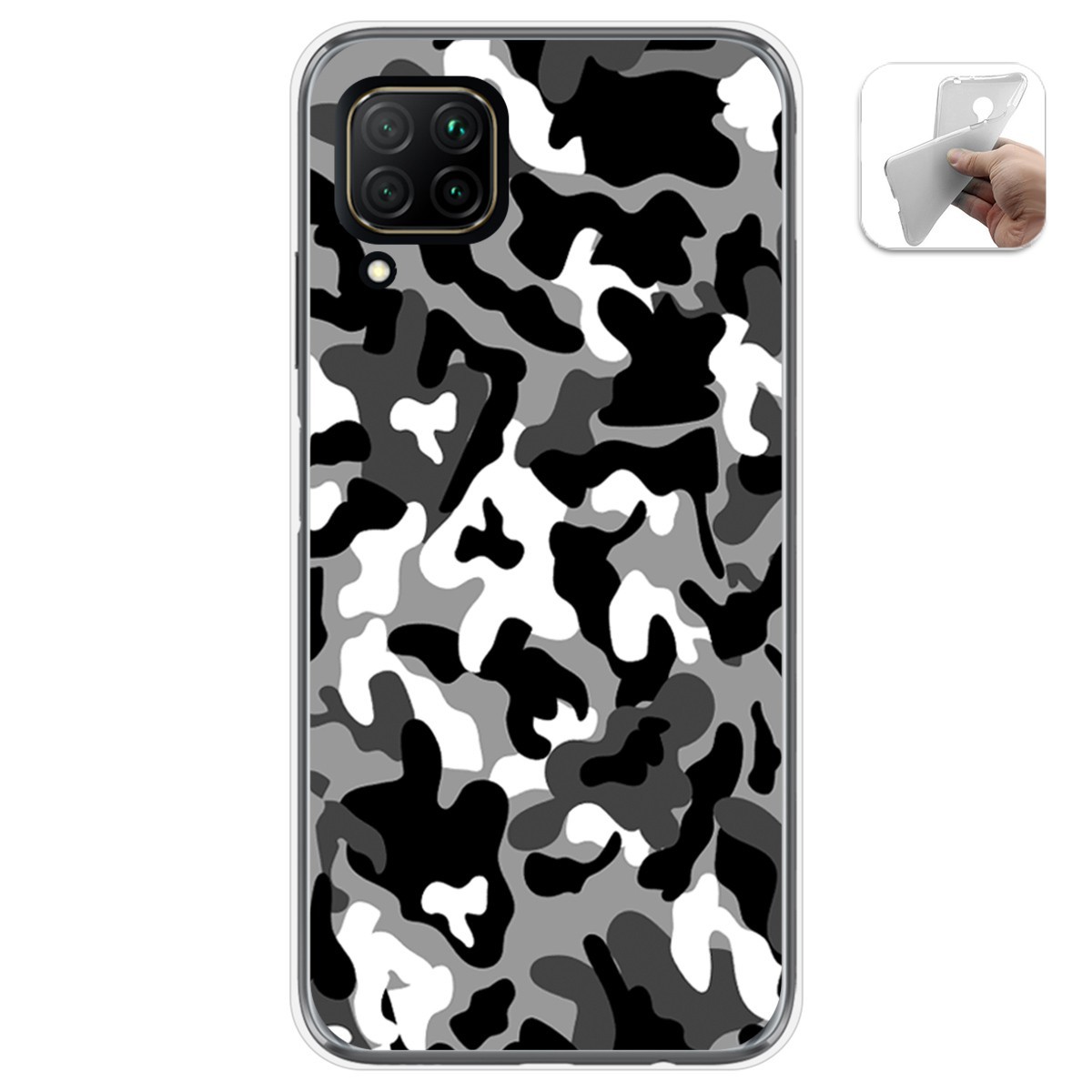 Funda Gel Tpu para Huawei P40 Lite diseño Snow Camuflaje Dibujos