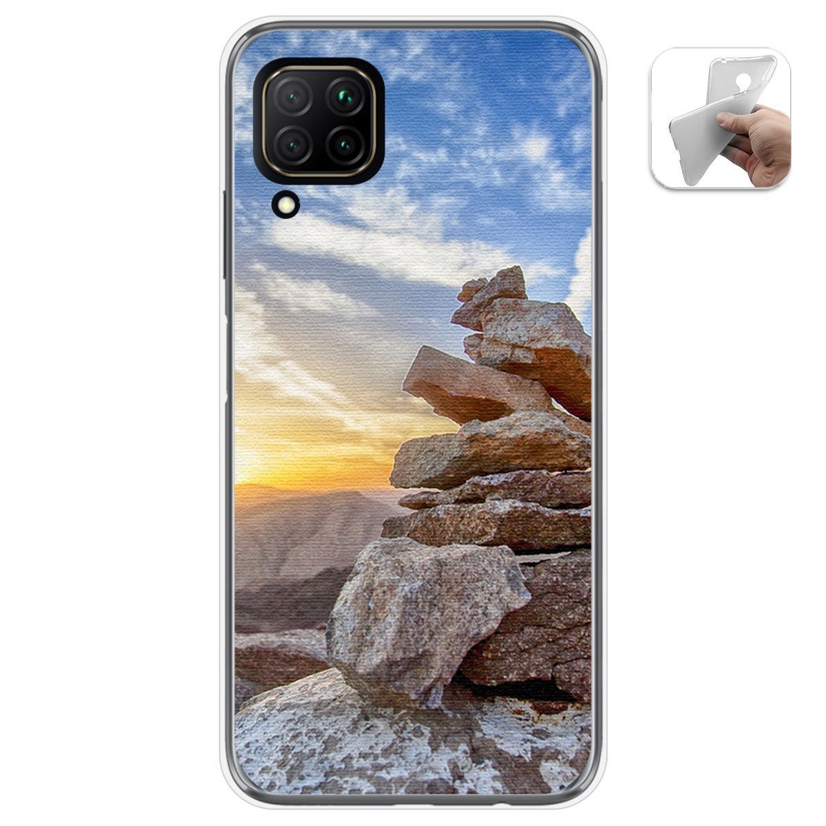 Funda Gel Tpu para Huawei P40 Lite diseño Sunset Dibujos