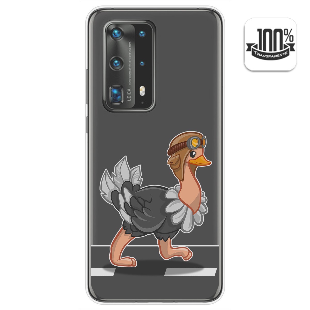 Funda Gel Transparente para Huawei P40 Pro diseño Avestruz Dibujos