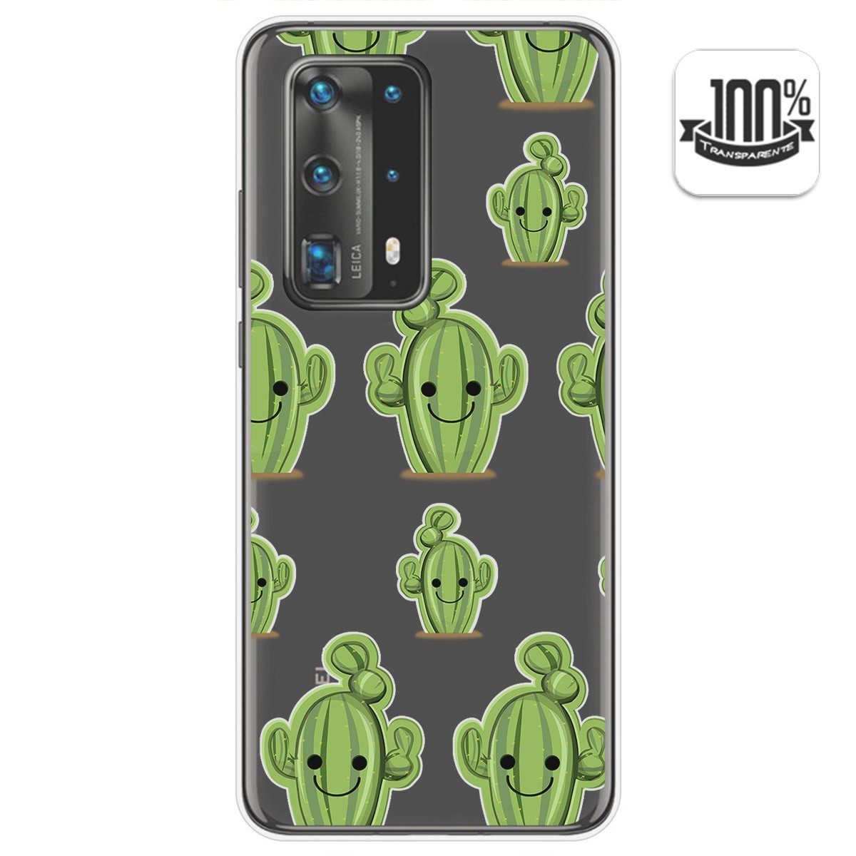 Funda Gel Transparente para Huawei P40 Pro diseño Cactus Dibujos