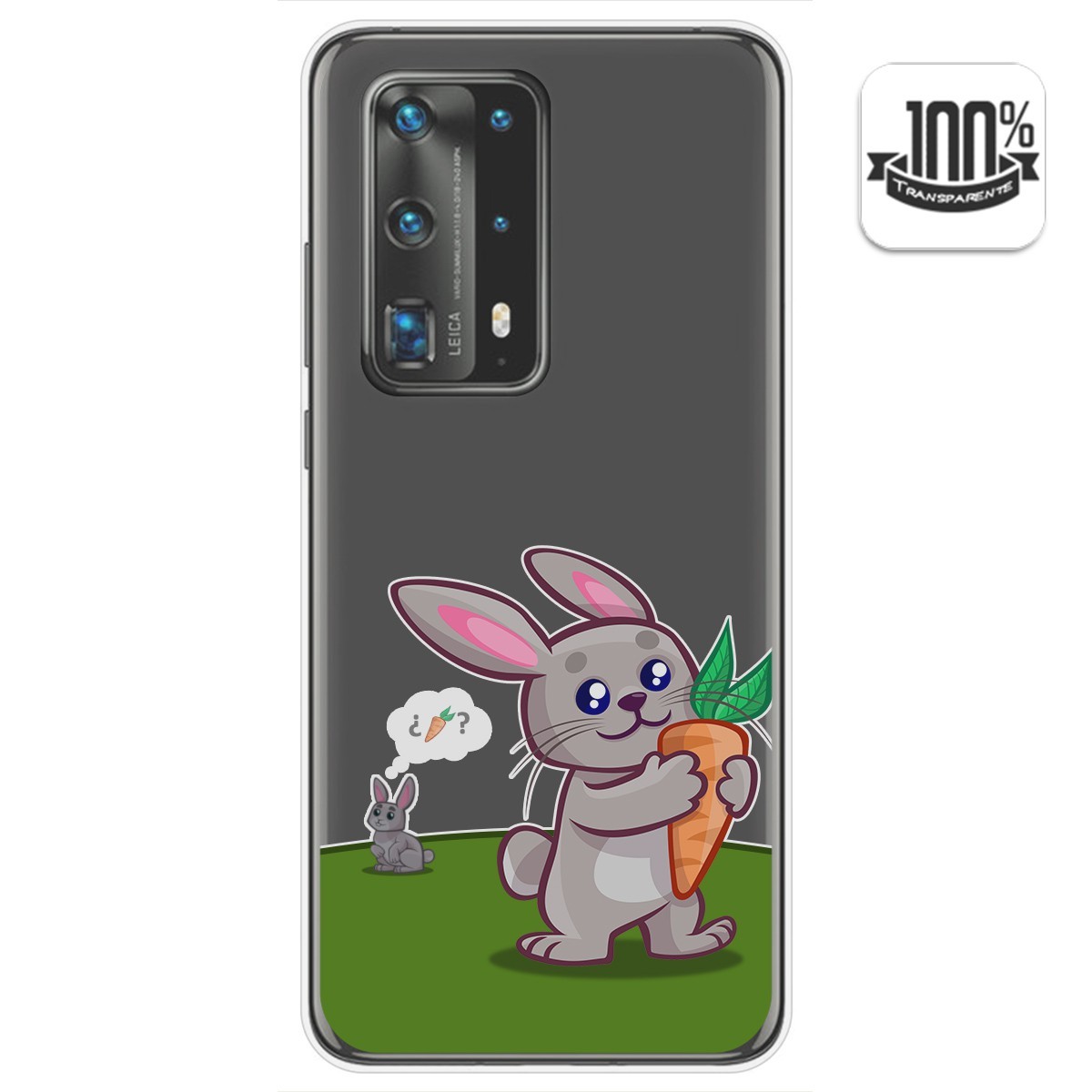 Funda Gel Transparente para Huawei P40 Pro diseño Conejo Dibujos