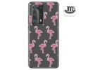 Funda Gel Transparente para Huawei P40 Pro diseño Flamenco Dibujos