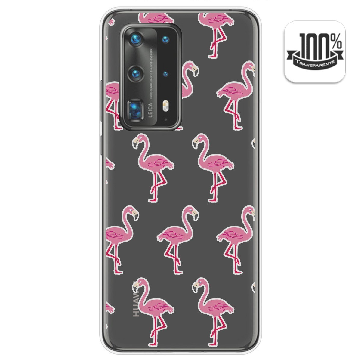 Funda Gel Transparente para Huawei P40 Pro diseño Flamenco Dibujos