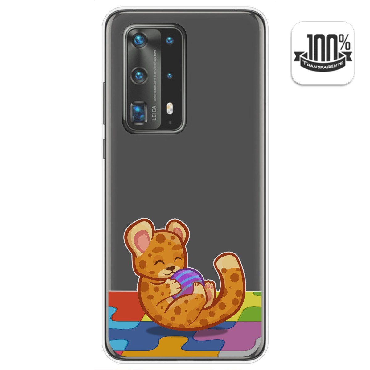 Funda Gel Transparente para Huawei P40 Pro diseño Leopardo Dibujos