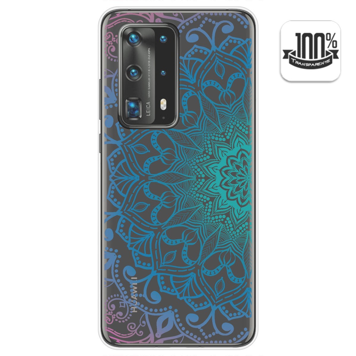 Funda Gel Transparente para Huawei P40 Pro diseño Mandala Dibujos