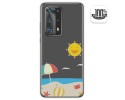 Funda Gel Transparente para Huawei P40 Pro diseño Playa Dibujos