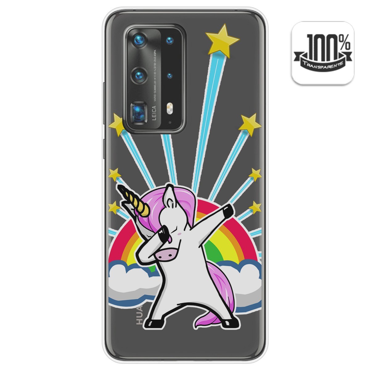 Funda Gel Transparente para Huawei P40 Pro diseño Unicornio Dibujos