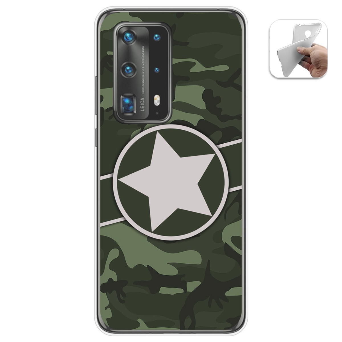 Funda Gel Tpu para Huawei P40 Pro diseño Camuflaje 01 Dibujos