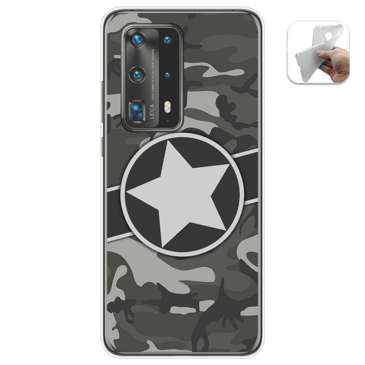 Funda Gel Tpu para Huawei P40 Pro diseño Camuflaje 02 Dibujos