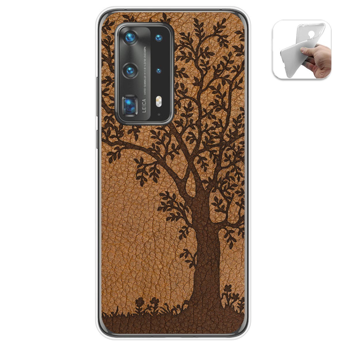 Funda Gel Tpu para Huawei P40 Pro diseño Cuero 03 Dibujos