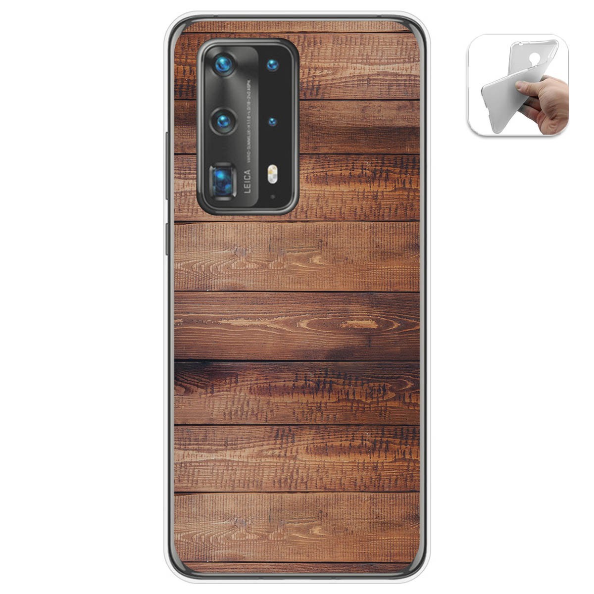 Funda Gel Tpu para Huawei P40 Pro diseño Madera 02 Dibujos