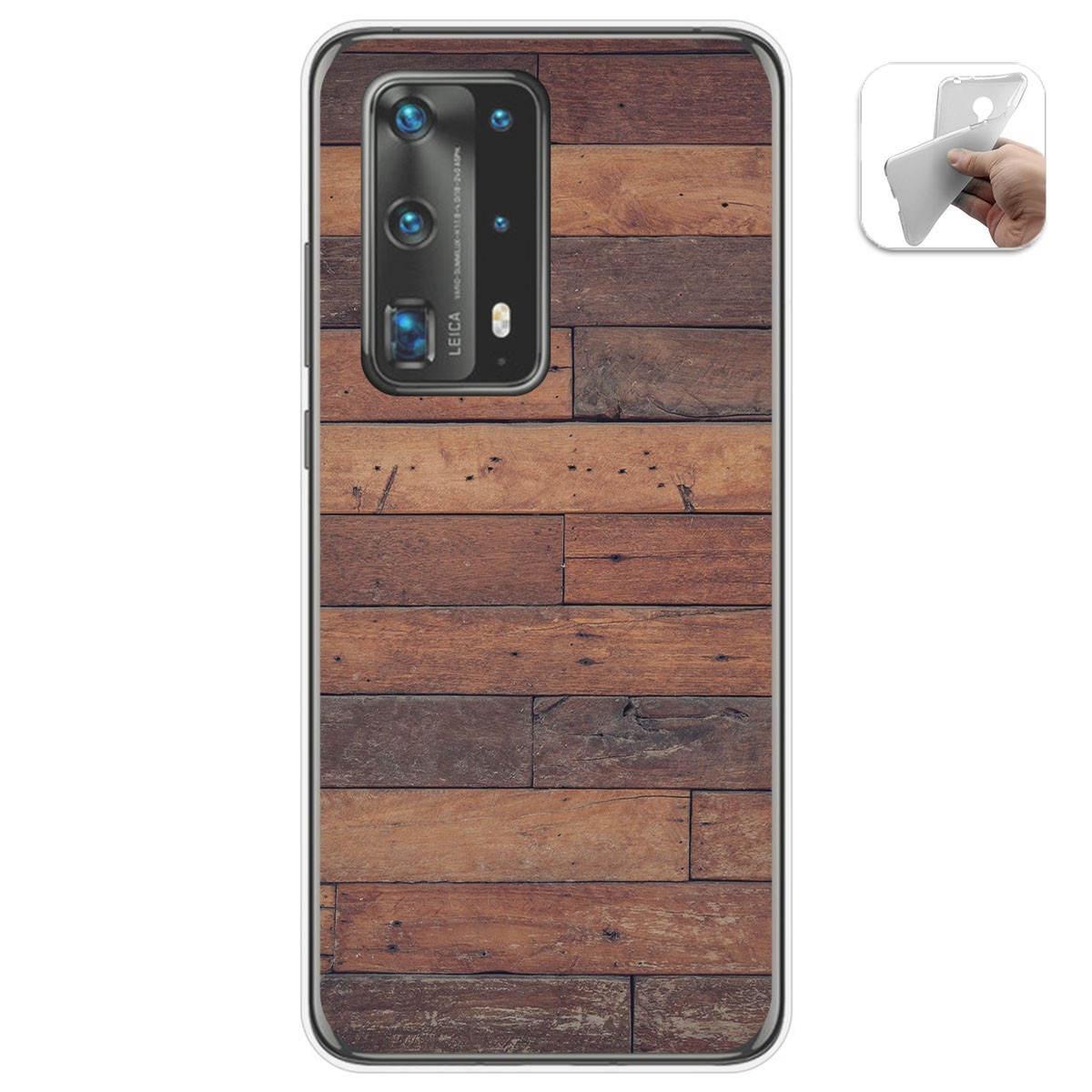 Funda Gel Tpu para Huawei P40 Pro diseño Madera 03 Dibujos