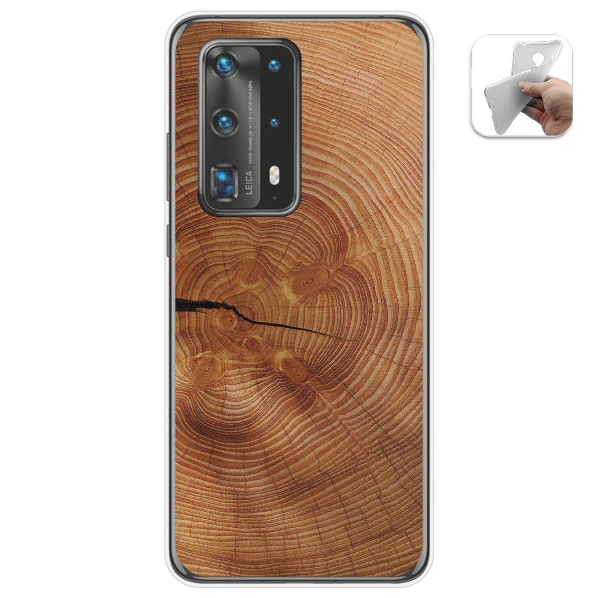 Funda Gel Tpu para Huawei P40 Pro diseño Madera 04 Dibujos