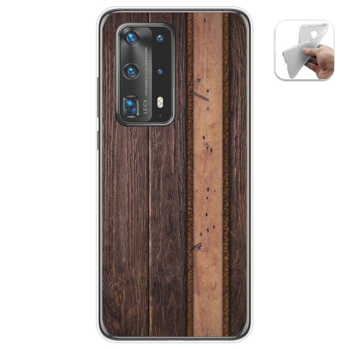 Funda Gel Tpu para Huawei P40 Pro diseño Madera 05 Dibujos