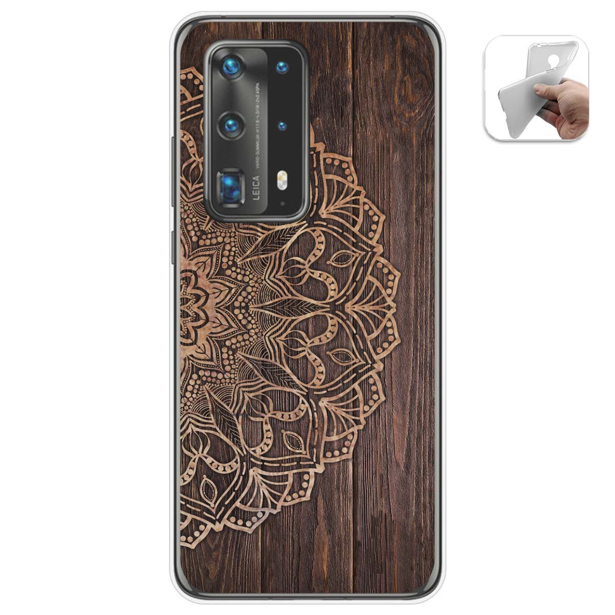 Funda Gel Tpu para Huawei P40 Pro diseño Madera 06 Dibujos