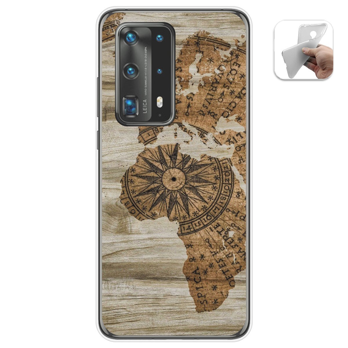 Funda Gel Tpu para Huawei P40 Pro diseño Madera 07 Dibujos