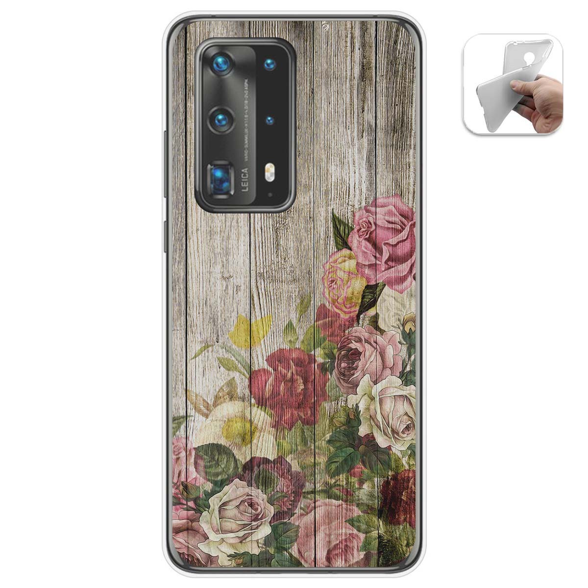 Funda Gel Tpu para Huawei P40 Pro diseño Madera 08 Dibujos