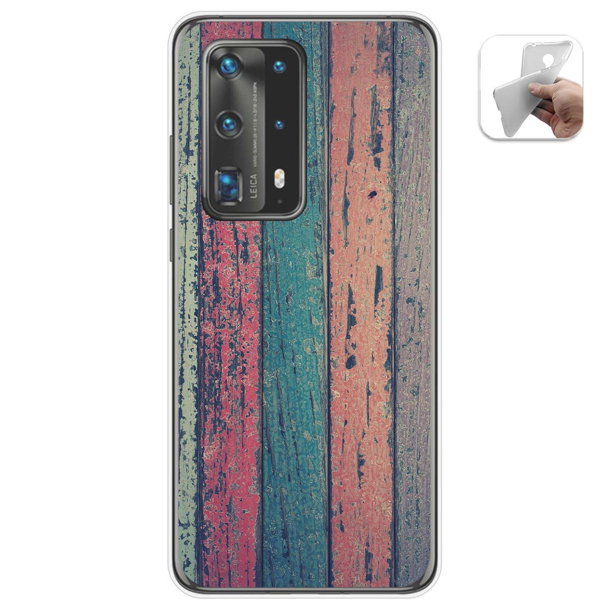Funda Gel Tpu para Huawei P40 Pro diseño Madera 10 Dibujos