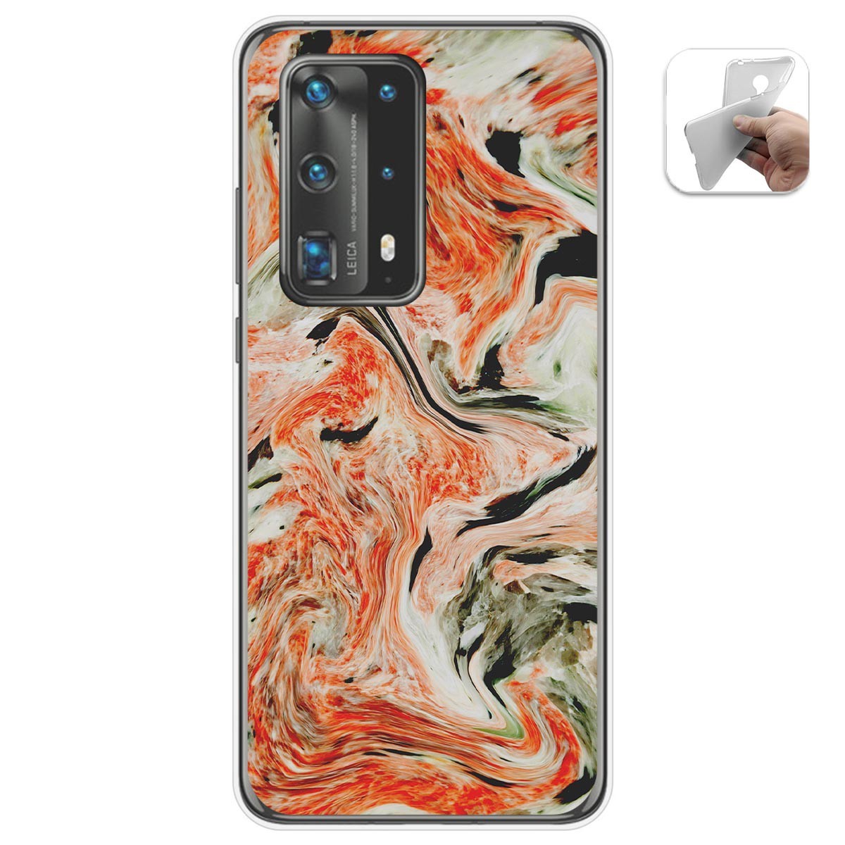 Funda Gel Tpu para Huawei P40 Pro diseño Mármol 12 Dibujos