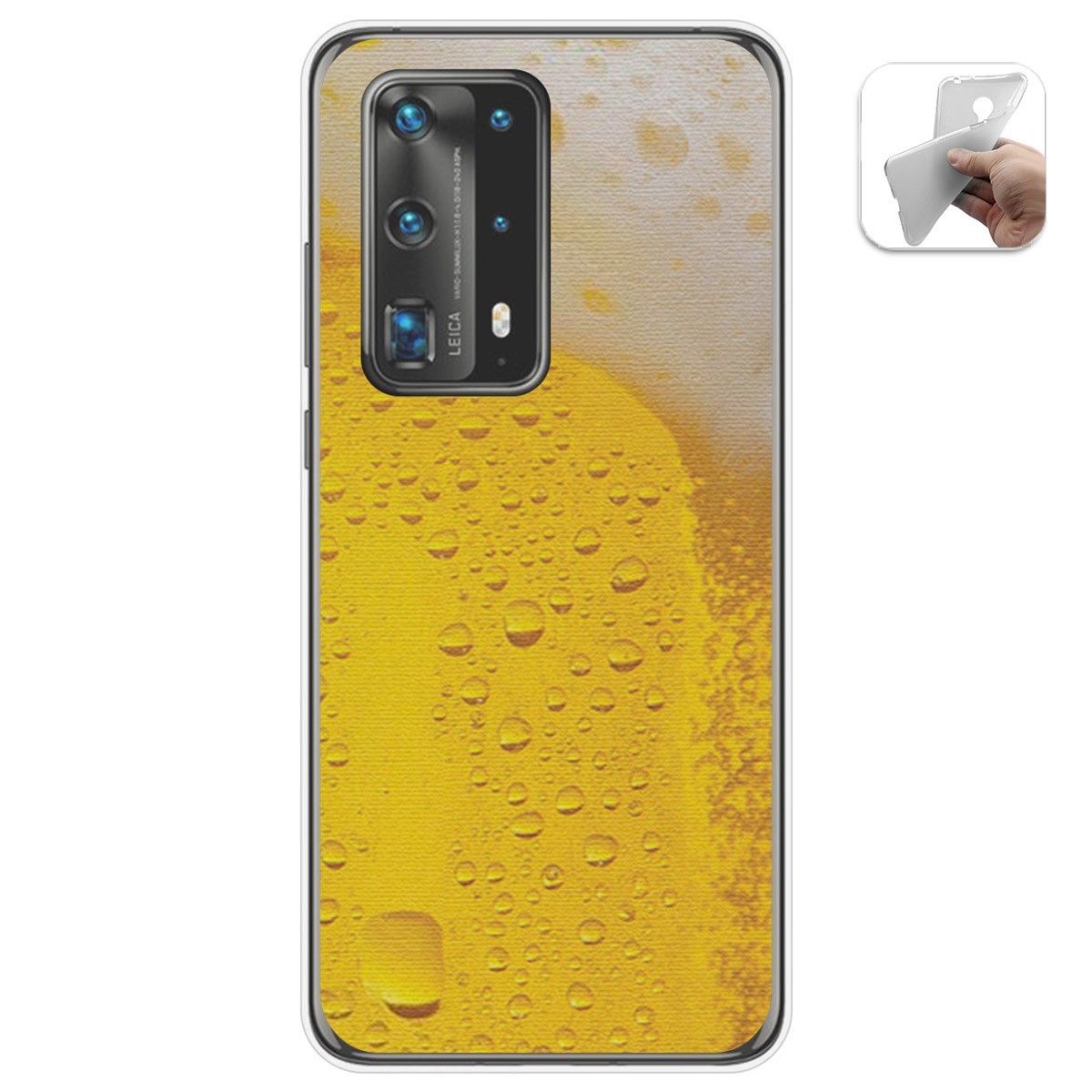 Funda Gel Tpu para Huawei P40 Pro diseño Cerveza Dibujos