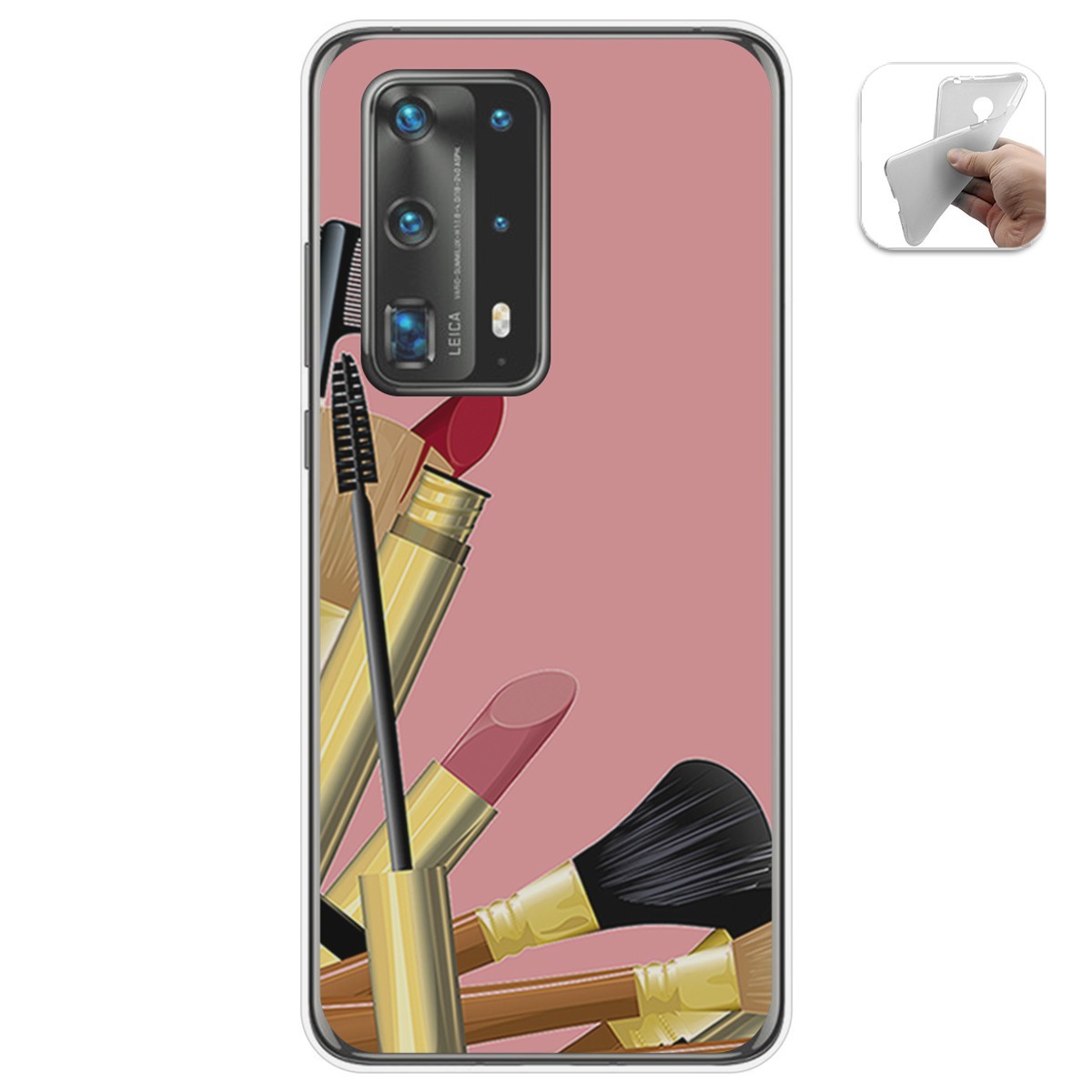 Funda Gel Tpu para Huawei P40 Pro diseño Brochas Dibujos