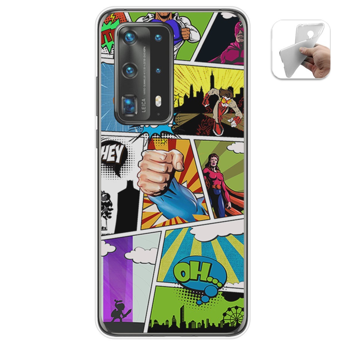 Funda Gel Tpu para Huawei P40 Pro diseño Comic Dibujos