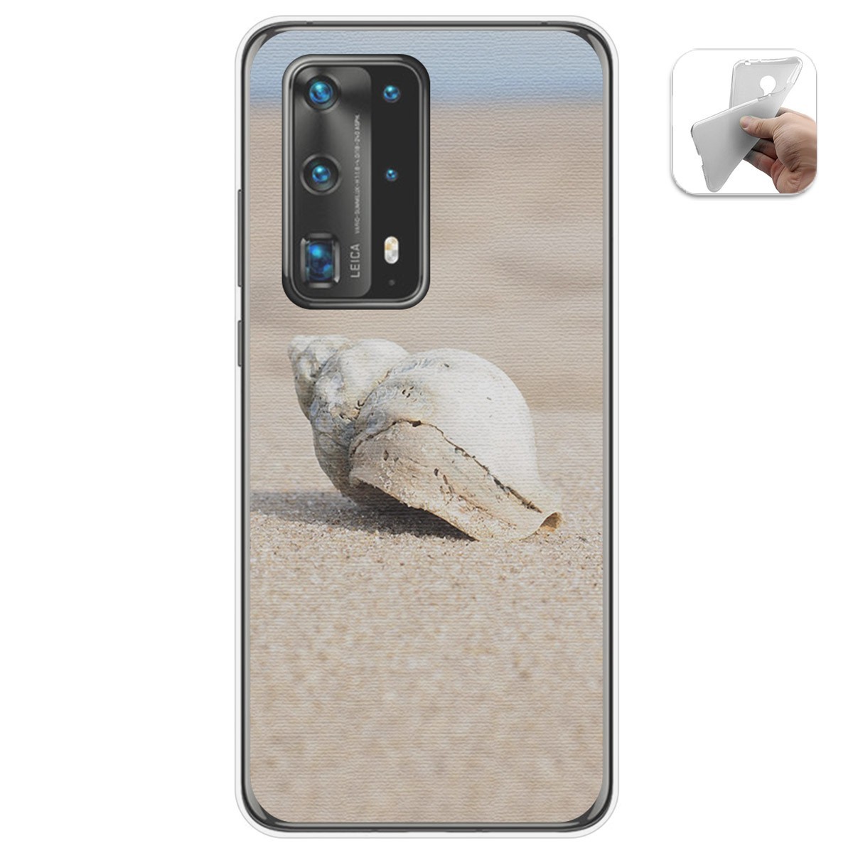 Funda Gel Tpu para Huawei P40 Pro diseño Concha Dibujos