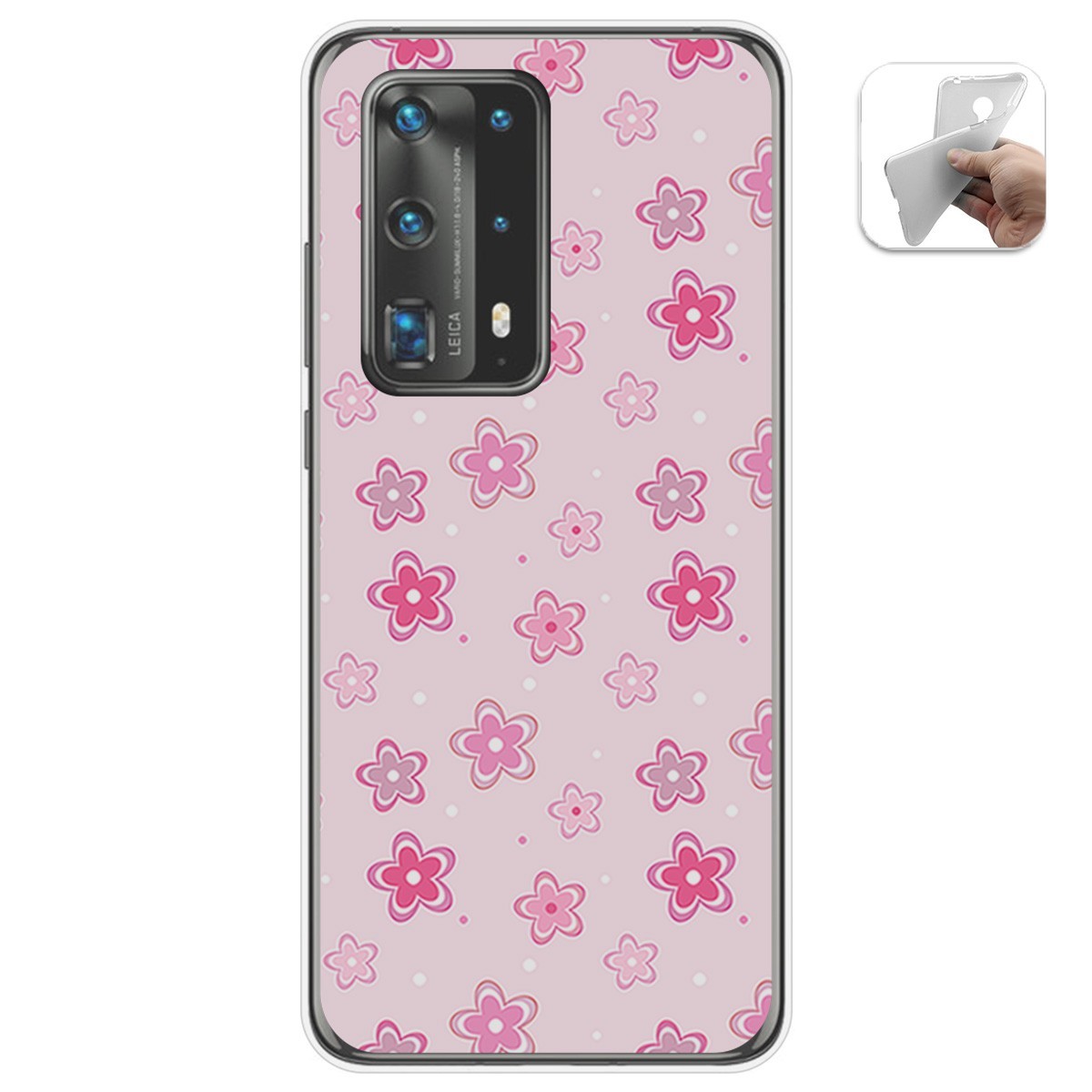 Funda Gel Tpu para Huawei P40 Pro diseño Flores Dibujos