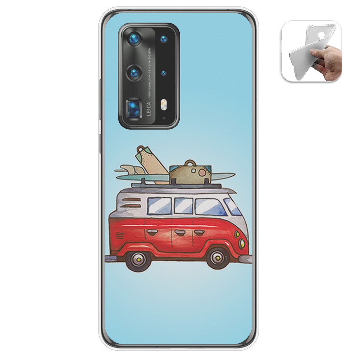 Funda Gel Tpu para Huawei P40 Pro diseño Furgoneta Dibujos