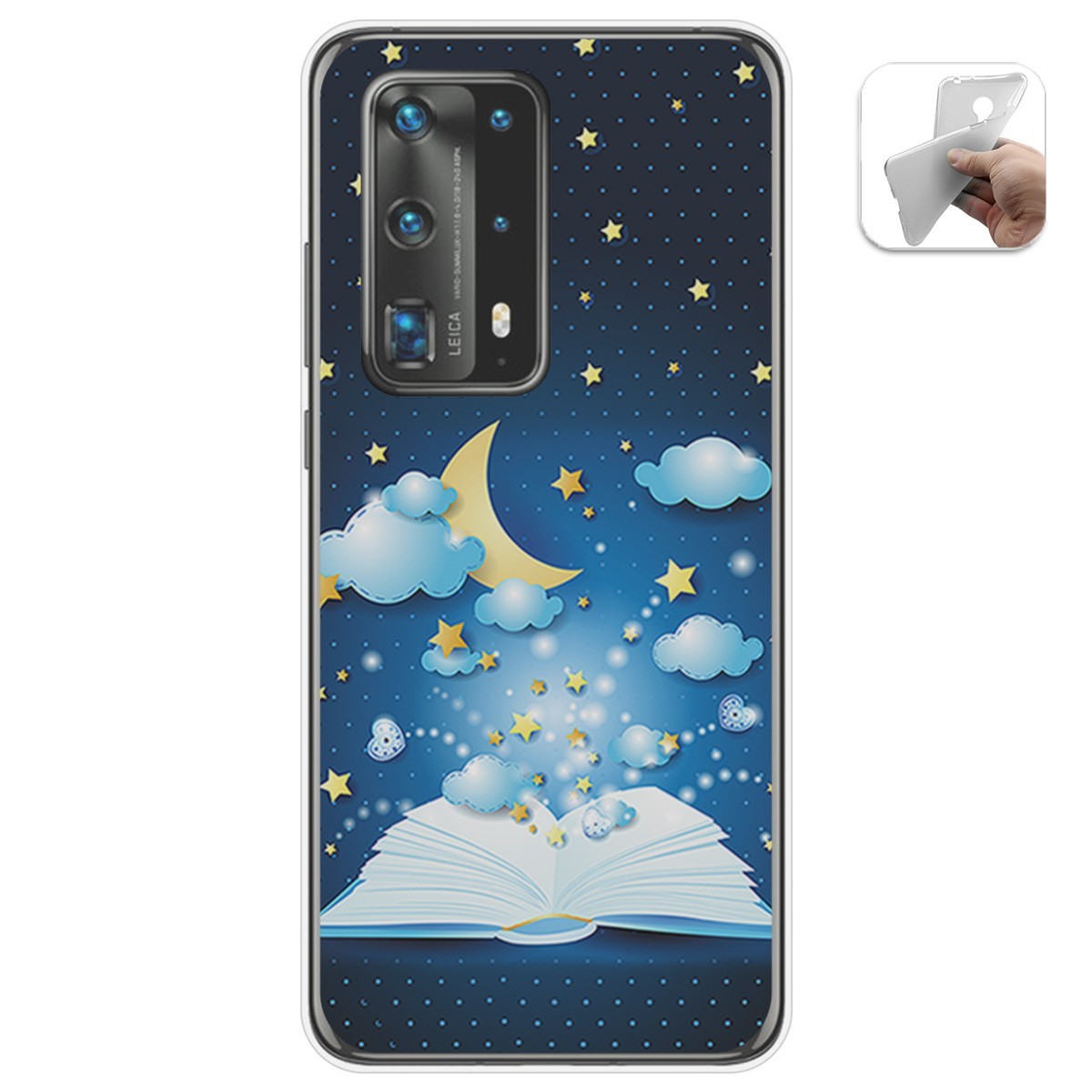 Funda Gel Tpu para Huawei P40 Pro diseño Libro Cuentos Dibujos