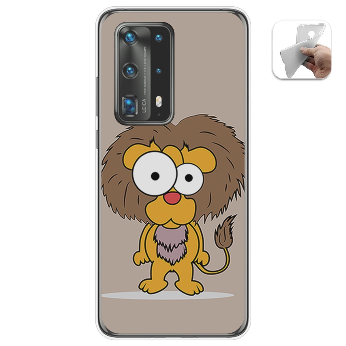 Funda Gel Tpu para Huawei P40 Pro diseño Leon Dibujos