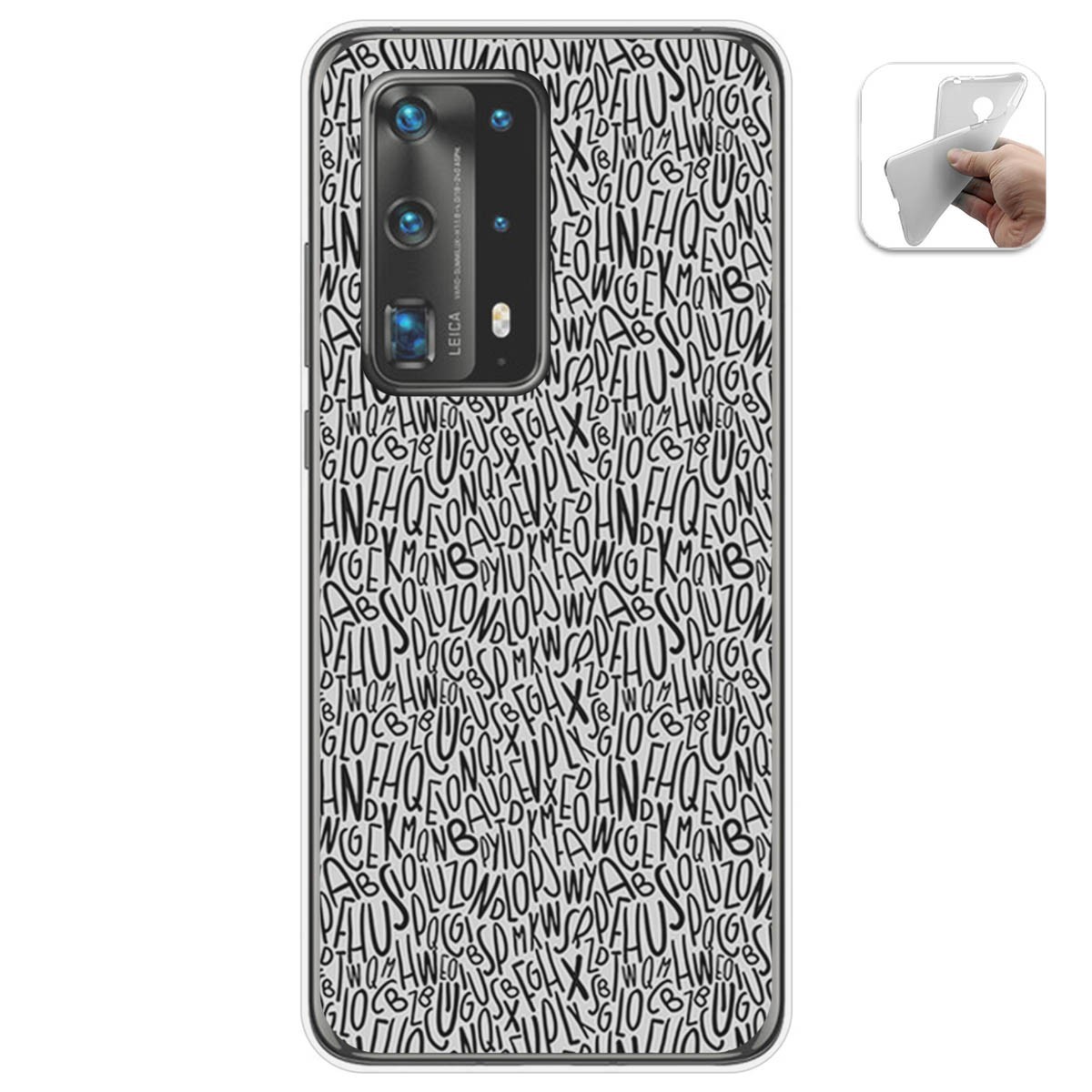 Funda Gel Tpu para Huawei P40 Pro diseño Letras Dibujos