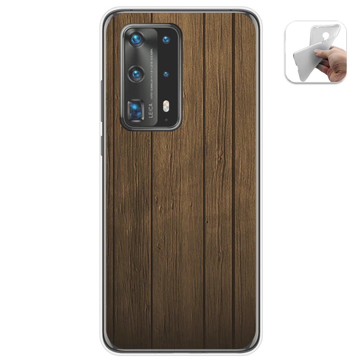 Funda Gel Tpu para Huawei P40 Pro diseño Madera Dibujos