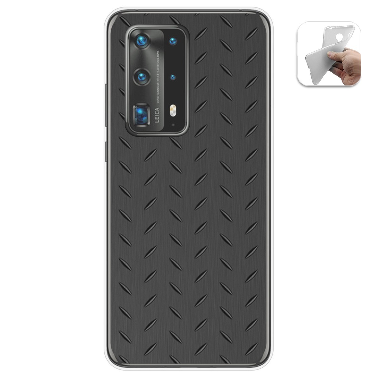 Funda Gel Tpu para Huawei P40 Pro diseño Metal Dibujos