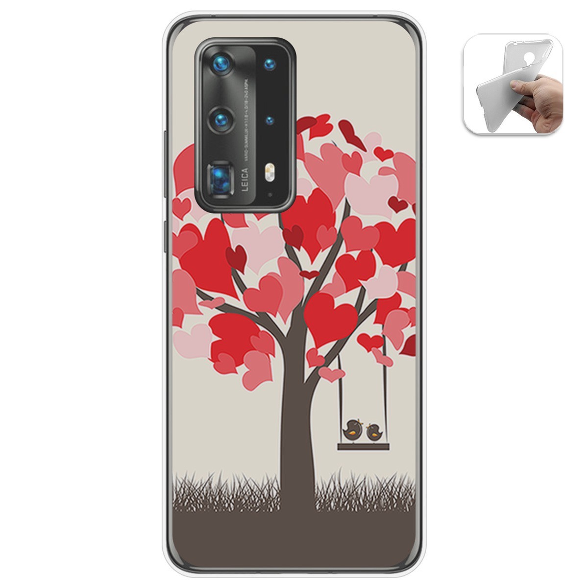 Funda Gel Tpu para Huawei P40 Pro diseño Pajaritos Dibujos