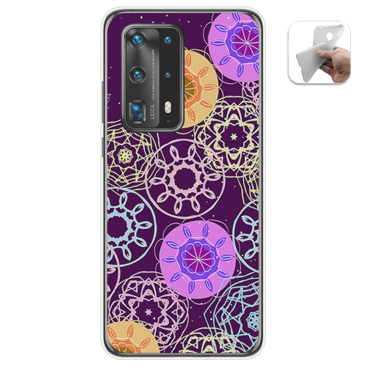 Funda Gel Tpu para Huawei P40 Pro diseño Radial Dibujos