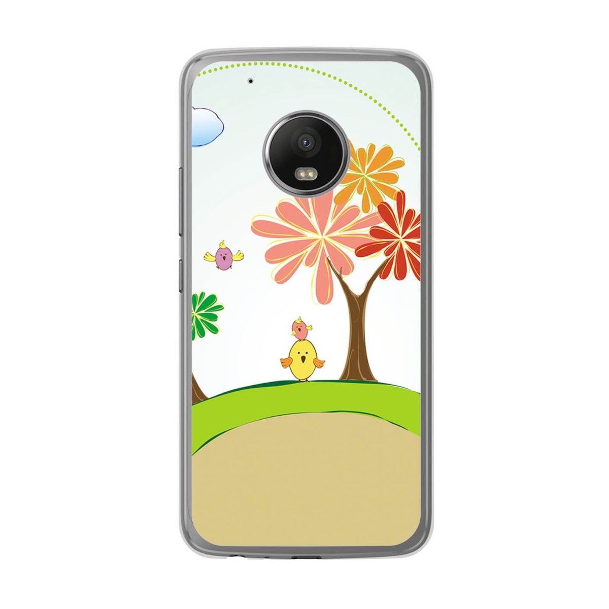 Funda Gel Tpu para Lenovo Moto G5 Plus Diseño Primavera Dibujos