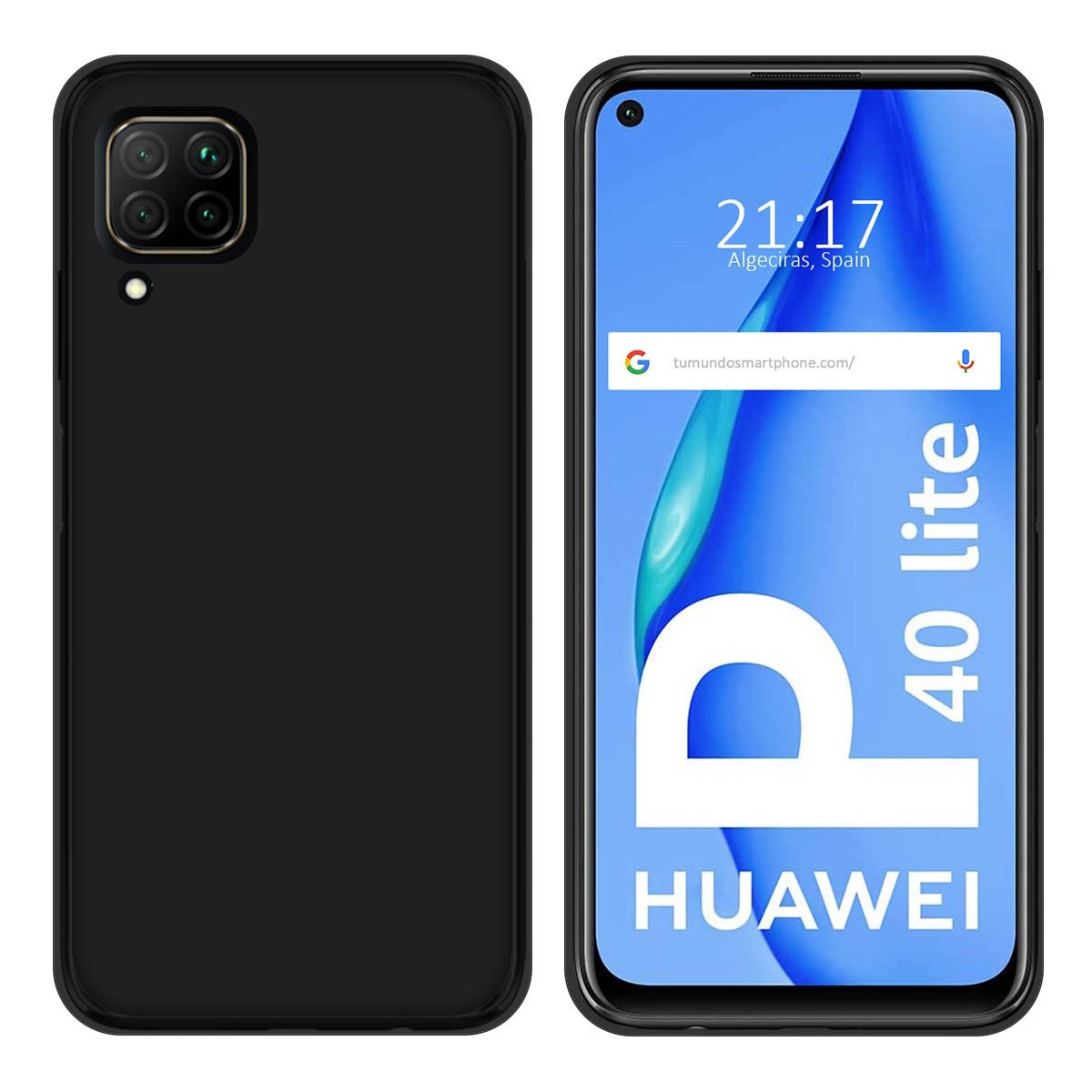 Funda Silicona Gel TPU Negra para Huawei P40 Lite