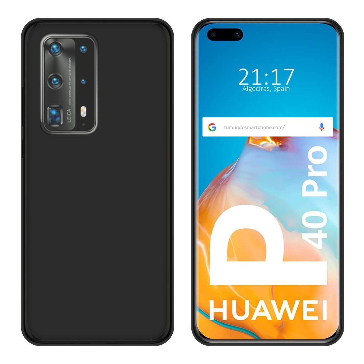 Funda Silicona Gel TPU Negra para Huawei P40 Pro