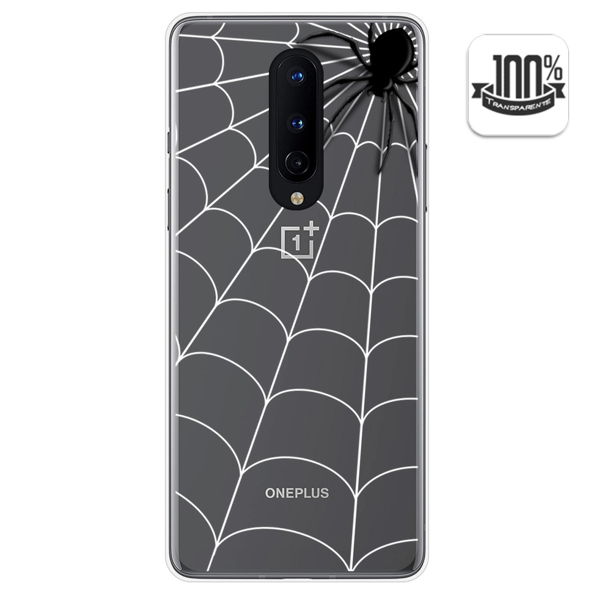 Funda Gel Transparente para OnePlus 8 diseño Araña Dibujos