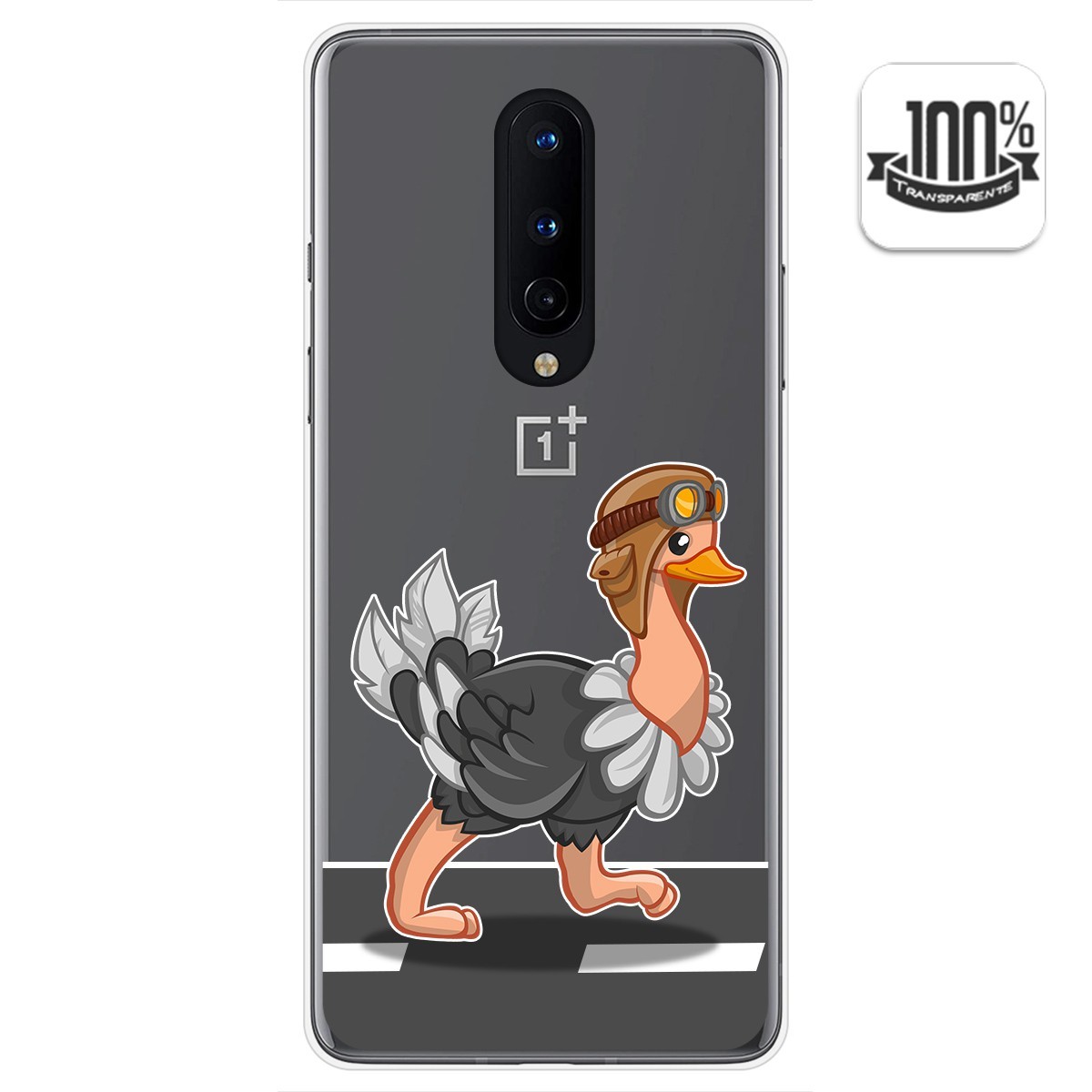 Funda Gel Transparente para OnePlus 8 diseño Avestruz Dibujos