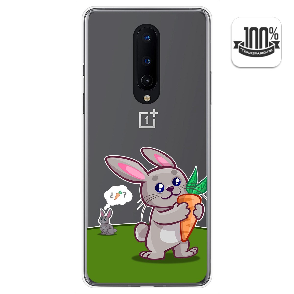 Funda Gel Transparente para OnePlus 8 diseño Conejo Dibujos