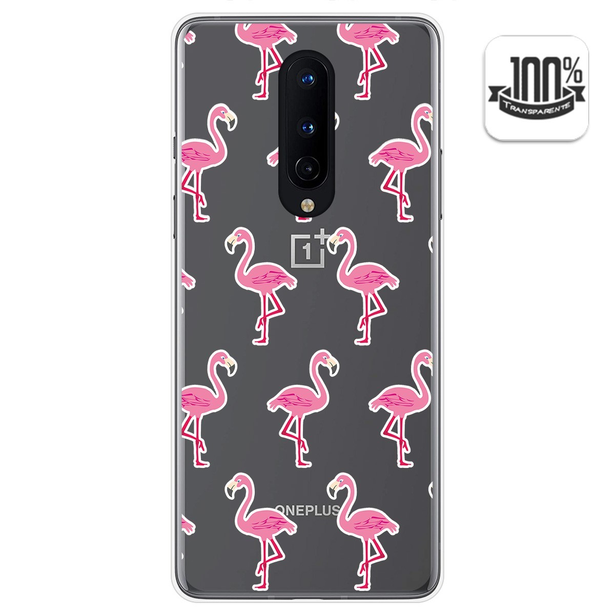 Funda Gel Transparente para OnePlus 8 diseño Flamenco Dibujos