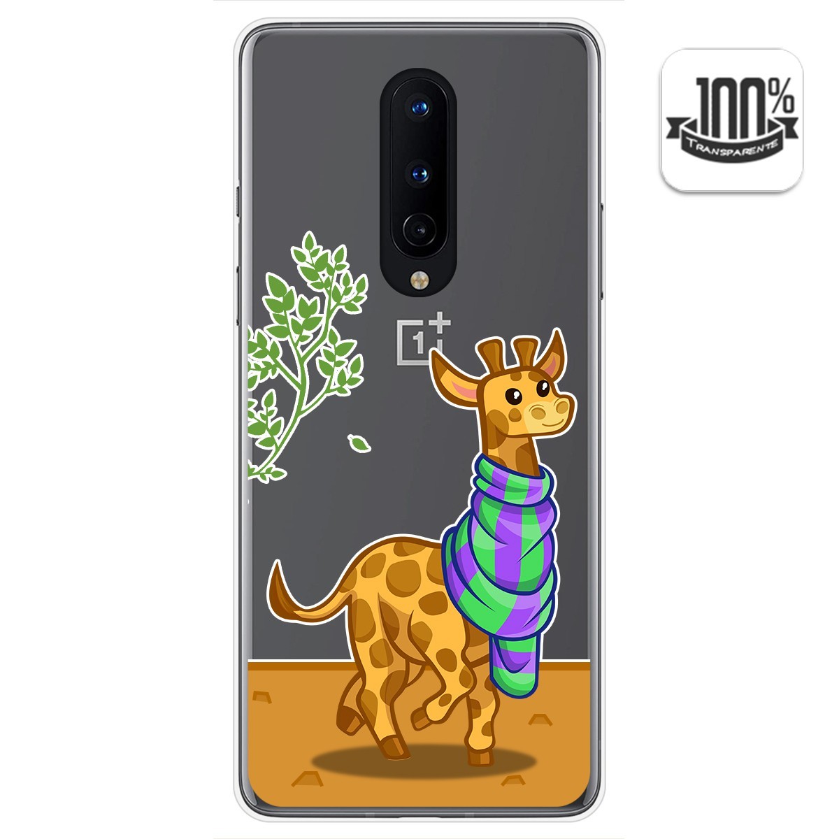 Funda Gel Transparente para OnePlus 8 diseño Jirafa Dibujos
