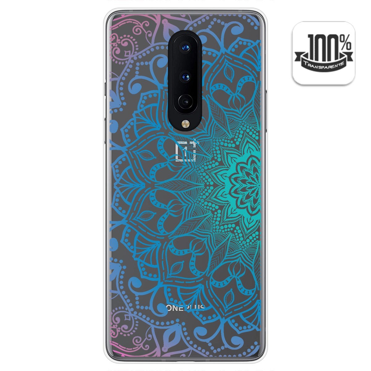 Funda Gel Transparente para OnePlus 8 diseño Mandala Dibujos