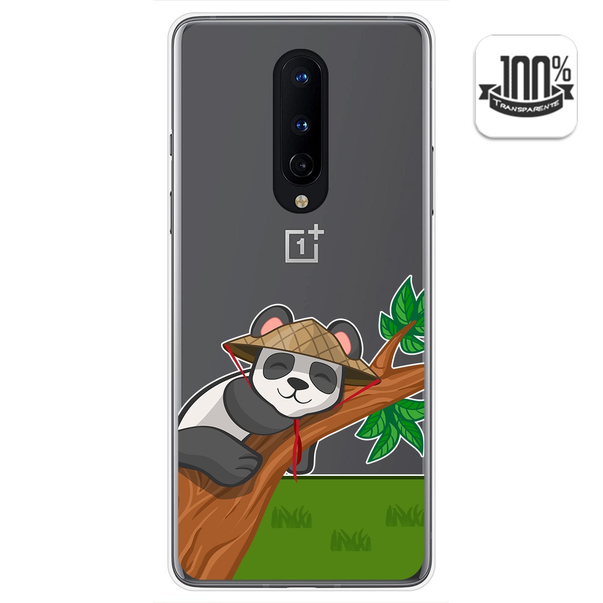 Funda Gel Transparente para OnePlus 8 diseño Panda Dibujos