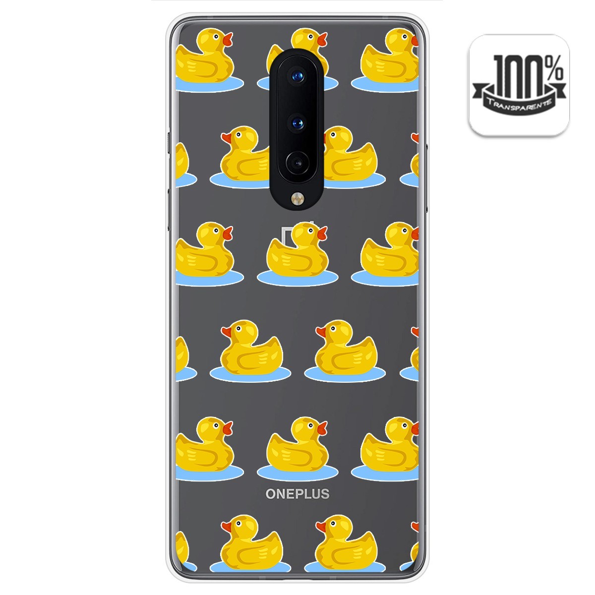 Funda Gel Transparente para OnePlus 8 diseño Pato Dibujos