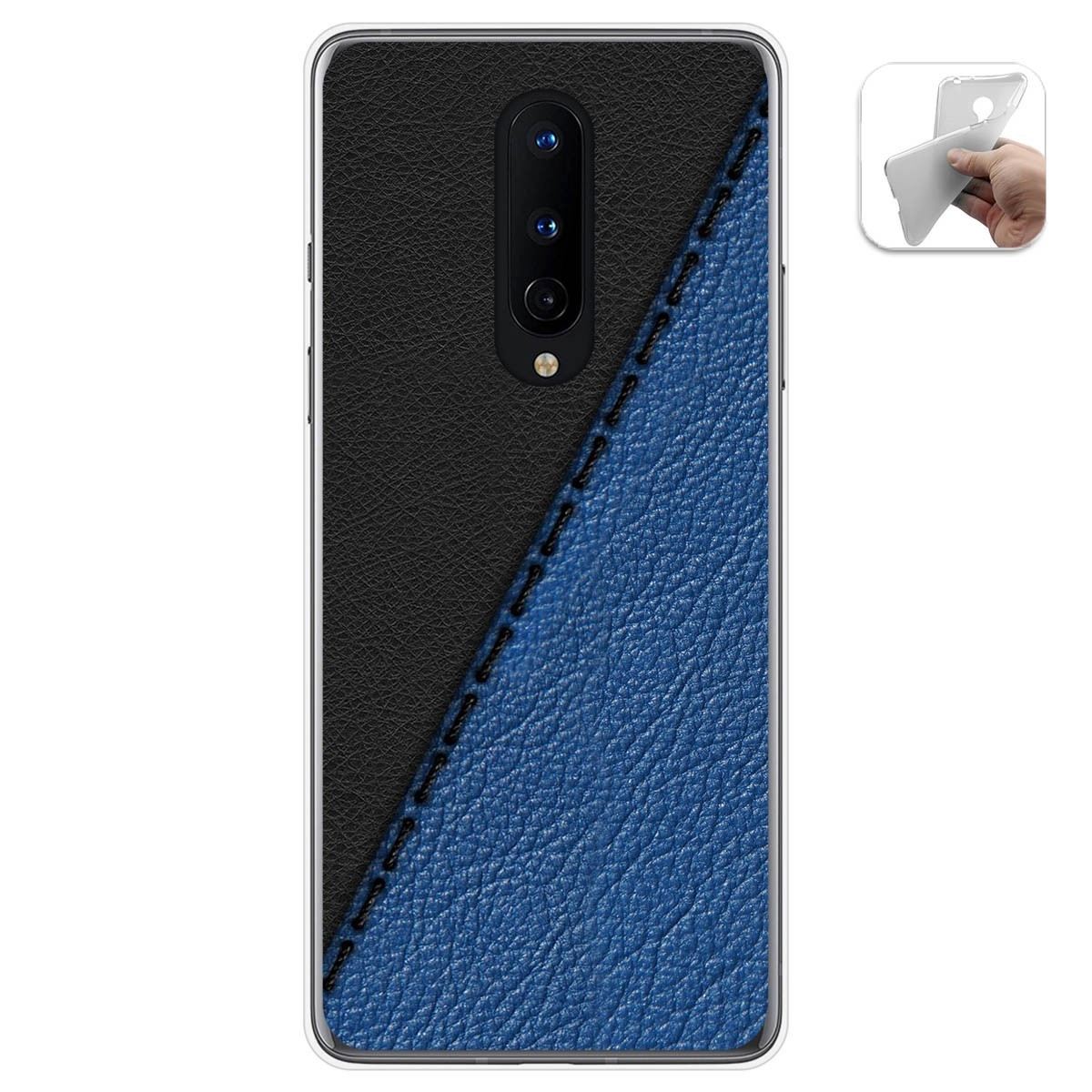 Funda Gel Tpu para OnePlus 8 diseño Cuero 02 Dibujos
