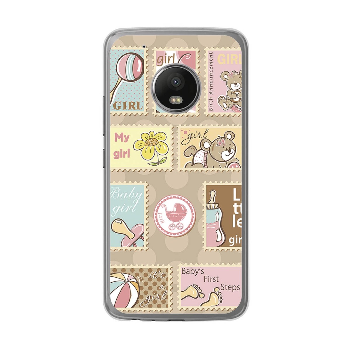 Funda Gel Tpu para Lenovo Moto G5 Plus Diseño Sellos Dibujos