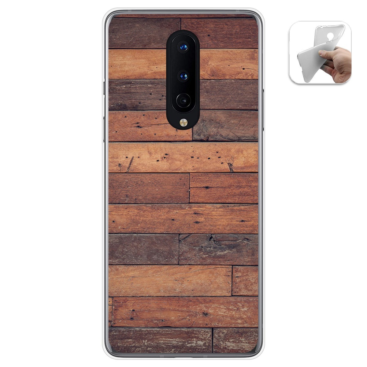 Funda Gel Tpu para OnePlus 8 diseño Madera 03 Dibujos